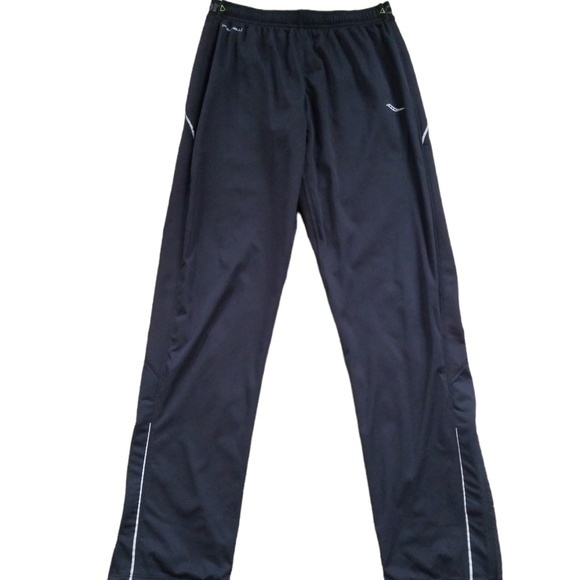 Saucony Women's Black Reflective Flexshell Run Shield Lined Running Pants Sz. S - Picture 1 of 13